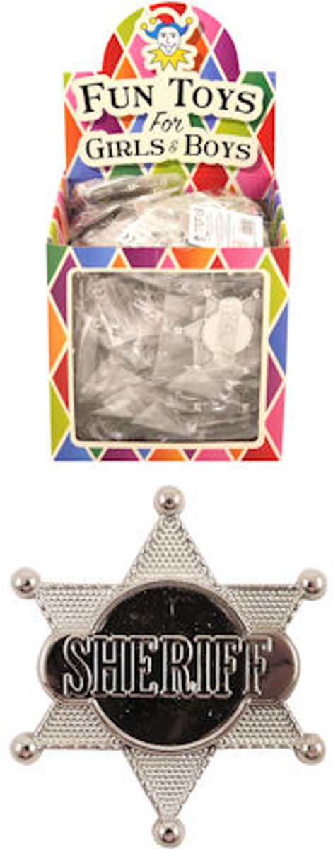 84 STUKS | Sheriff Badge in Traktatiebox (Traktatie / Feest/ Uitdeelcadeautjes)